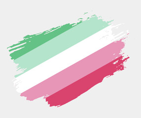 Abrosexual Flag painted with brush on white background. LGBT rights concept. Modern pride parades poster. Vector illustration