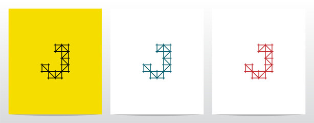 Scaffolding Staging Letter Logo Design J