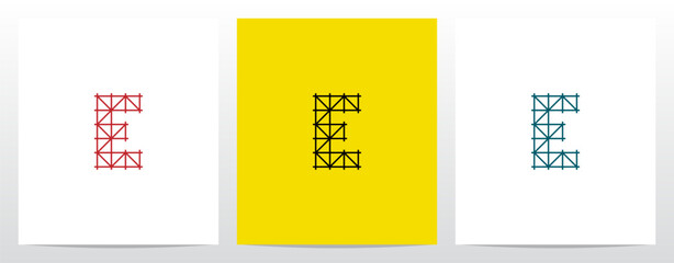 Scaffolding Staging Letter Logo Design E