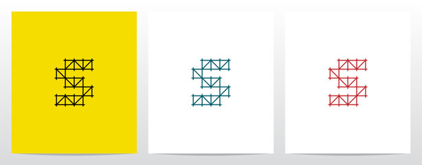 Scaffolding Staging Letter Logo Design S