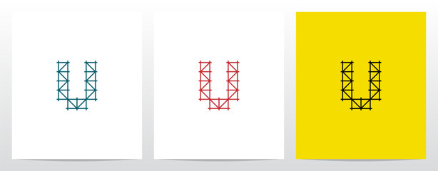 Scaffolding Staging Letter Logo Design U