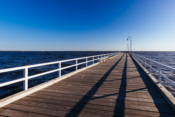 Obraz premium Kerford Rd Pier at Sunset in Melbourne Australia