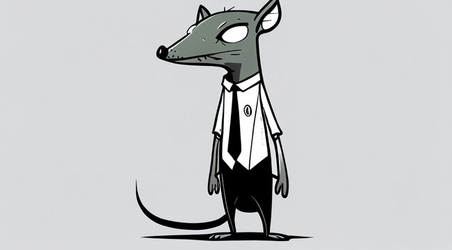 An Ugly Rat in a Manager Suit: Satirical Take on Ruthless Business Tactics and Deception - Metaphorical Representation of Cunning and Unethical Leadership - Generative AI