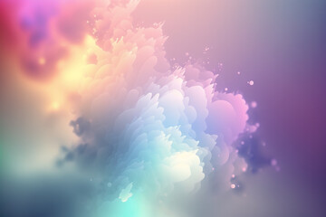 Abstract background in gentle blurred pastel colors with generative AI technology