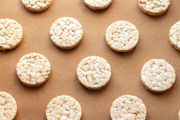 Healthy diet puffed rice cake pattern