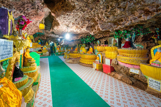 Buddha statues inside Shwe Oo Min Caves, Kalaw, Shan State