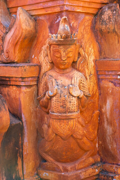 Detail on stupa, Indein, Lake Inle, Shan State
