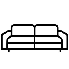 couch line icon furniture