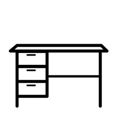office table line icon isolated 