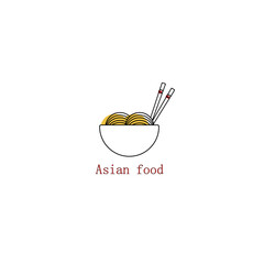 Logo of noodle on the theme of asian food