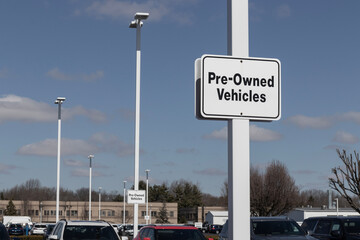 Used car display at a dealership. With supply issues, used and preowned cars are in high demand.
