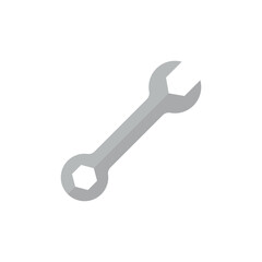 Wrench vector flat icon on white background