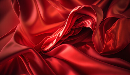 Obraz premium red silk background. Generative AI.