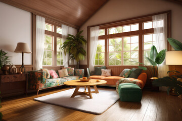 vintage living room