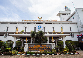 The East Java Governor's Office, the administrative center of East Java Province, Indonesia, is...