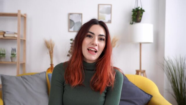 Woman making a video call