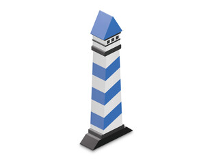 Isometric PNG Sea lighthouse for navigation with decorated background modern vector design for graphics