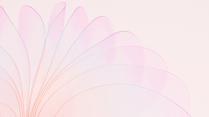 Fototapeta na wymiar 花びらのようなイメージの美しい背景, ピンク アブストラクト シンプル 3D レンダリング