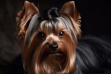 Yorkshire Terrier, small dog, Generative AI
