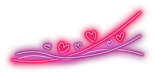 Radiant Heartbeat, Neon Wavy Line Design.