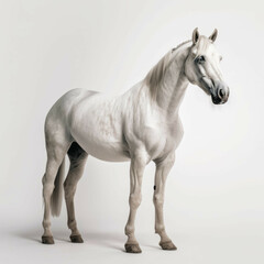 Naklejka na ściany i meble Horse isolated on white background - Generative AI