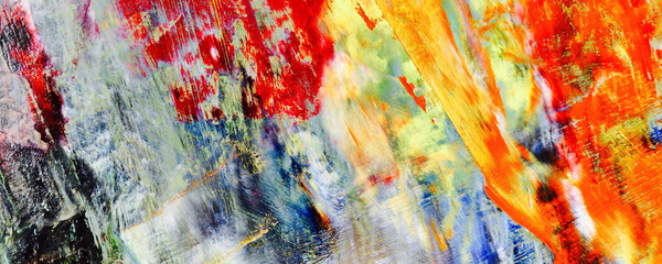 Colorful abstract background wallpaper. Modern motif visual art. Mixtures of oil paint. Trendy hand painting canvas. Wall decor and Wall art prints Idea. 3D Texture. Art object	