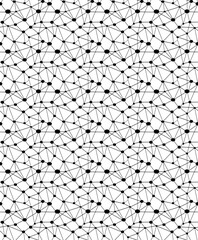 Neural network seamless pattern. Neural network of nodes and connections. Vector illustration