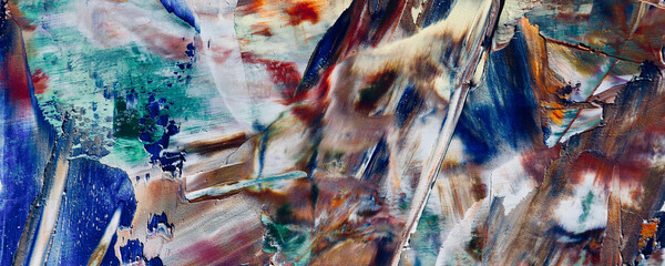 Colorful abstract background wallpaper. Modern motif visual art. Mixtures of oil paint. Trendy hand painting canvas. Wall decor and Wall art prints Idea. 3D Texture. Art object	