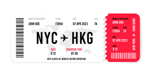 Air plane ticket template illustration
