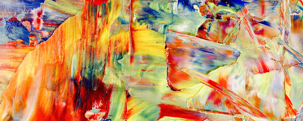 Colorful abstract background wallpaper. Modern motif visual art. Mixtures of oil paint. Trendy hand painting canvas. Wall decor and Wall art prints Idea. 3D Texture. Art object	