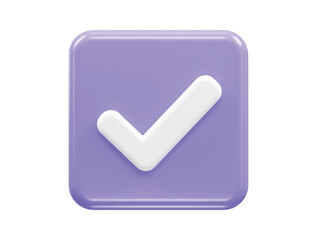 Verified icon 3d rendering illustration vector