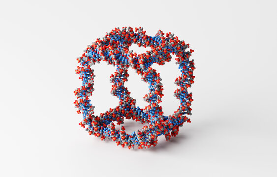 DNA cube, molecular model