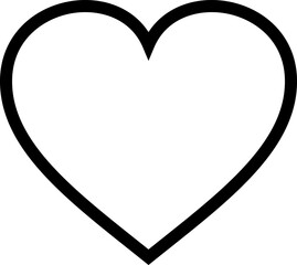 Linear style heart icon as a concept of love and sympathy