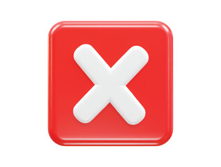 Cancel icon 3d illustration vector rendering element