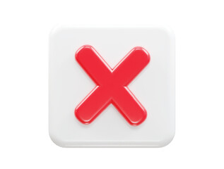 Cancel icon 3d illustration vector rendering element