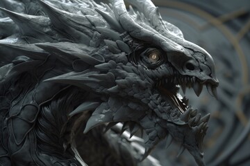 Head of dragon. Generative AI