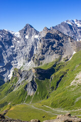 Fototapeta na wymiar Scenic view on the Jungfrau Swiss Alps and glacier