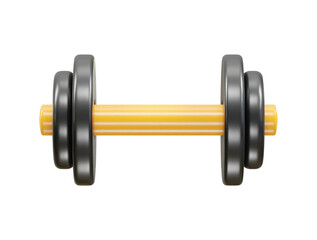Dumbell icon 3d rendering illustration vector