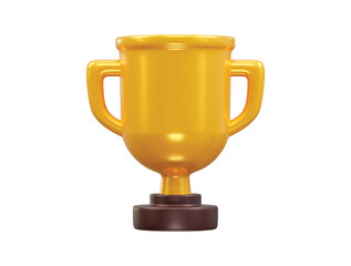 Trophy 3d icon vector illustration render