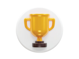 Trophy 3d icon vector illustration render