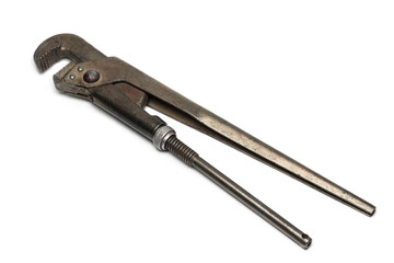 Pipe wrench isolated on white background