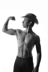 Naklejka premium homem atleta corpo atlético muscular culturista 