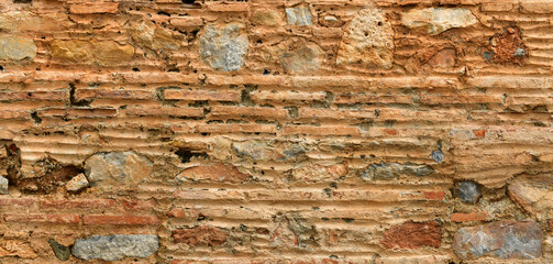 Ancient Roman Brick Wall
