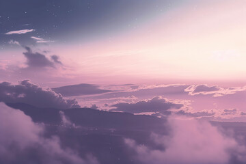 Fototapeta premium aesthetic purple sky background landscape Generative AI