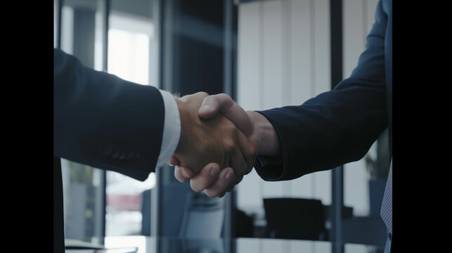 Business people shaking hands. Handshake concept. Generative Ai
