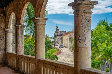 View of Pantheon of the Fatherland from Alcazar de Colon, UNESCO World Heritage Site, Santo Domingo