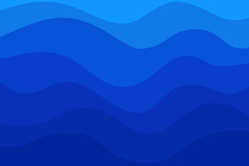 Fototapeta na wymiar Blue Wave Ocean Sea Background Navy Under the Sea Wary Line Layers Summer Deep Dark Blue Water Pattern Wallpaper Swimming Pool Shading Color Dynamic Gradient Illustration Save the World