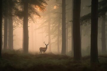 fog in the forest, generative AI
