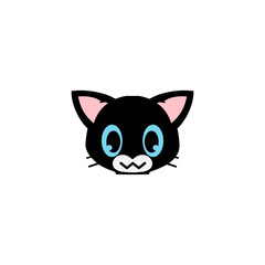 Fototapeta na wymiar cat head vector illustration, perfect for logos, icons, stickers, mascots, etc.