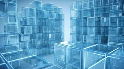 3D Cubes Abstract Background
